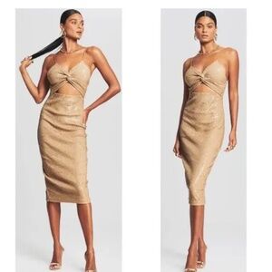 Authentic Retrofete Tan Sequin Dress | XS